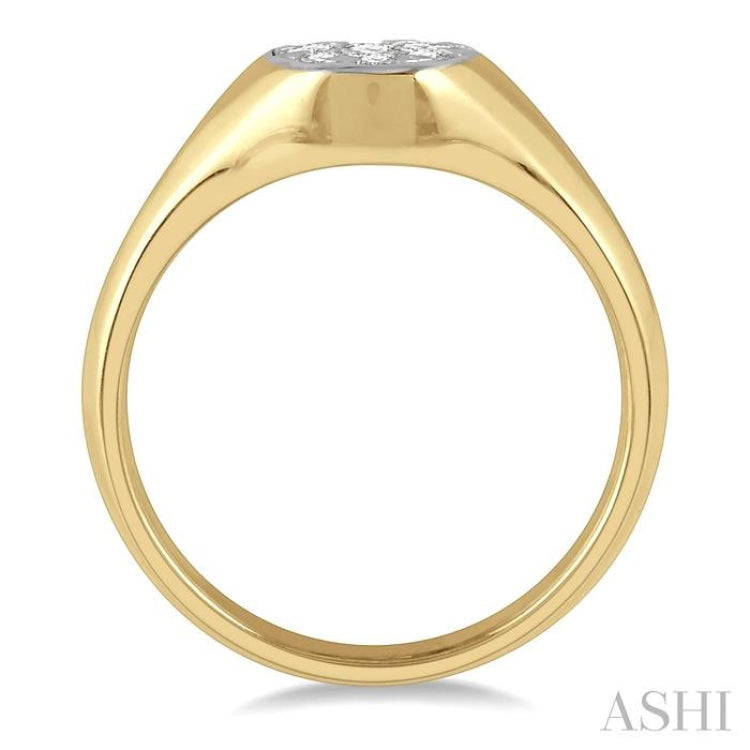1/3 Ctw Round Shape Lovebright Diamond Ring in 14K Yellow and White Gold 1/3 Ctw Round Shape Lovebright Diamond Ring in 14K Yellow and White Gold
