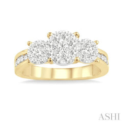 1/2 ctw Lovebright Round Cut Diamond Ring in 14K Yellow and White Gold 1/2 ctw Lovebright Round Cut Diamond Ring in 14K Yellow and White Gold