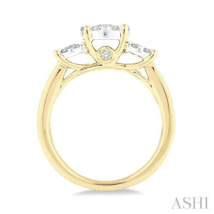1/2 ctw Lovebright Round Cut Diamond Ring in 14K Yellow and White Gold 1/2 ctw Lovebright Round Cut Diamond Ring in 14K Yellow and White Gold