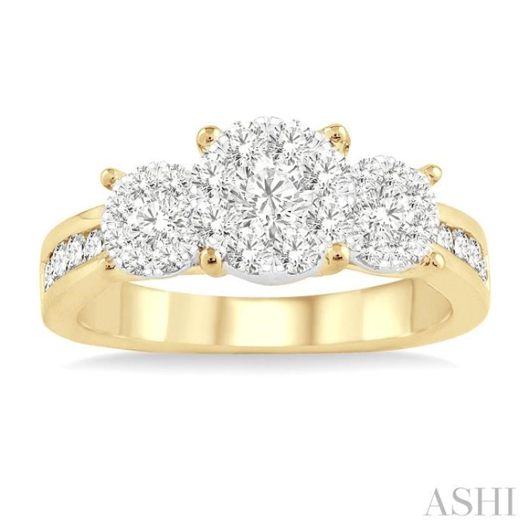 1 ctw Lovebright Round Cut Diamond Ring in 14K Yellow and White Gold 1 ctw Lovebright Round Cut Diamond Ring in 14K Yellow and White Gold