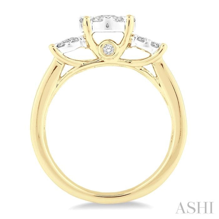 1 ctw Lovebright Round Cut Diamond Ring in 14K Yellow and White Gold 1 ctw Lovebright Round Cut Diamond Ring in 14K Yellow and White Gold