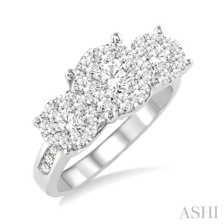1 1/2 ctw Lovebright Round Cut Diamond Ring in 14K White Gold 1 1/2 ctw Lovebright Round Cut Diamond Ring in 14K White Gold