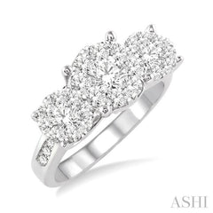 1 1/2 ctw Lovebright Round Cut Diamond Ring in 14K White Gold 1 1/2 ctw Lovebright Round Cut Diamond Ring in 14K White Gold