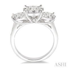 1 1/2 ctw Lovebright Round Cut Diamond Ring in 14K White Gold 1 1/2 ctw Lovebright Round Cut Diamond Ring in 14K White Gold
