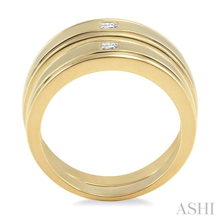 1/6 ctw Princess Cut Diamond Duos Ring Set in 14K Yellow Gold 1/6 ctw Princess Cut Diamond Duos Ring Set in 14K Yellow Gold