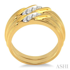 1/4 ctw Round Cut Diamond Duo Set in 10K Yellow Gold 1/4 ctw Round Cut Diamond Duo Set in 10K Yellow Gold