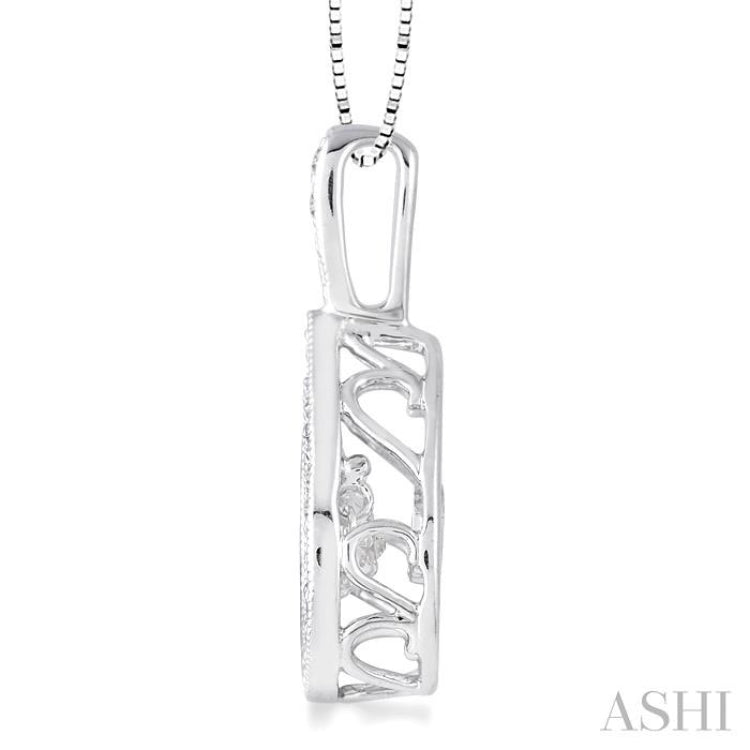 1/3 Ctw Diamond Emotion Pendant in 14K White Gold with Chain 1/3 Ctw Diamond Emotion Pendant in 14K White Gold with Chain