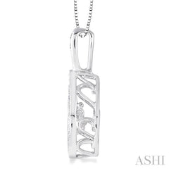 1/3 Ctw Diamond Emotion Pendant in 14K White Gold with Chain 1/3 Ctw Diamond Emotion Pendant in 14K White Gold with Chain
