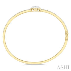 1 Ctw Round Shape Lovebright Round Cut Diamond Stackable Bangle in 14K Yellow and White Gold 1 Ctw Round Shape Lovebright Round Cut Diamond Stackable Bangle in 14K Yellow and White Gold