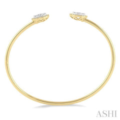 5/8 ctw Oval Shape Lovebright Open Cuff Diamond Bangle in 14K Yellow and White Gold 5/8 ctw Oval Shape Lovebright Open Cuff Diamond Bangle in 14K Yellow and White Gold