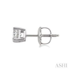 1/3 Ctw Princess Cut Diamond Stud Earrings in 14K White Gold 1/3 Ctw Princess Cut Diamond Stud Earrings in 14K White Gold
