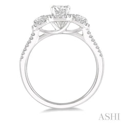7/8 ctw Round Triple Mount Diamond Ladies Engagement Ring in 14K White Gold 7/8 ctw Round Triple Mount Diamond Ladies Engagement Ring in 14K White Gold