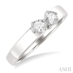 1/3 Ctw Toi Et Moi 2-Stone Pear and Oval Cut Diamond Fashion Ring in 14K White Gold 1/3 Ctw Toi Et Moi 2-Stone Pear and Oval Cut Diamond Fashion Ring in 14K White Gold