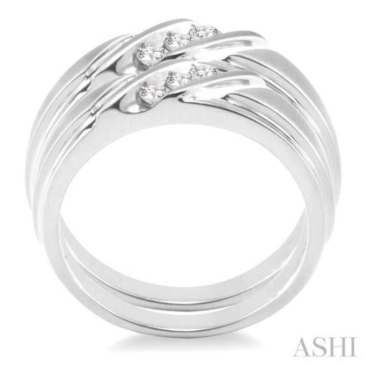 1/4 ctw Round Cut Diamond Duo Set in 10K White Gold 1/4 ctw Round Cut Diamond Duo Set in 10K White Gold