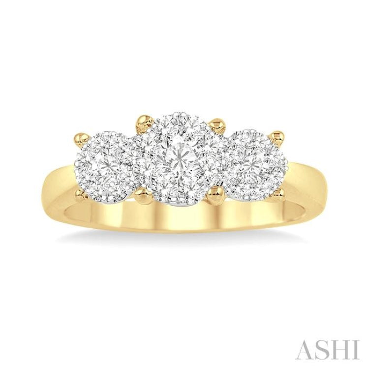 1/2 ctw Lovebright Round Cut Diamond Ring in 14K Yellow and White Gold 1/2 ctw Lovebright Round Cut Diamond Ring in 14K Yellow and White Gold