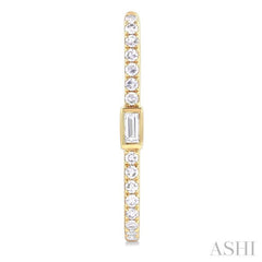 3/8 Ctw Rectangular Shape Baguette and Round Cut Diamond Fashion Hoop Earrings in 14K Yellow Gold 3/8 Ctw Rectangular Shape Baguette and Round Cut Diamond Fashion Hoop Earrings in 14K Yellow Gold