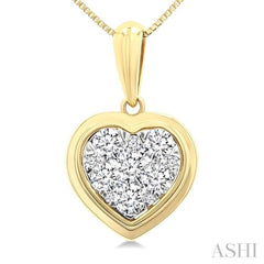 1/3 Ctw Lovebright Heart Round Cut Diamond Fashion Pendant With Chain in 14K Yellow and White Gold 1/3 Ctw Lovebright Heart Round Cut Diamond Fashion Pendant With Chain in 14K Yellow and White Gold