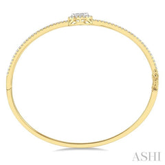 1 ctw Oval Shape Lovebright Round Cut Diamond Stackable Bangle in 14K Yellow and White Gold 1 ctw Oval Shape Lovebright Round Cut Diamond Stackable Bangle in 14K Yellow and White Gold