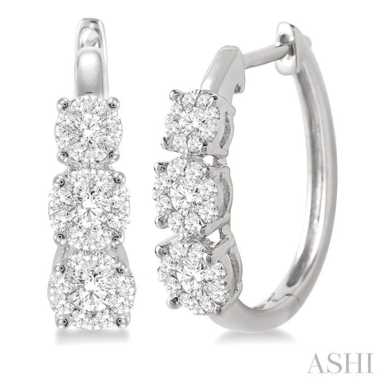 3/4 ctw Diamond Lovebright Earrings in 14K White Gold 3/4 ctw Diamond Lovebright Earrings in 14K White Gold