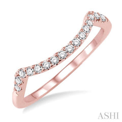 1/5 ctw Round Cut Diamond Wedding Band in 14K Rose Gold 1/5 ctw Round Cut Diamond Wedding Band in 14K Rose Gold