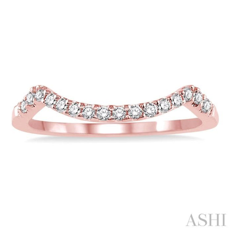 1/5 ctw Round Cut Diamond Wedding Band in 14K Rose Gold 1/5 ctw Round Cut Diamond Wedding Band in 14K Rose Gold