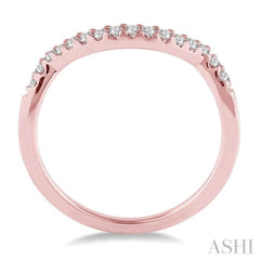 1/5 ctw Round Cut Diamond Wedding Band in 14K Rose Gold 1/5 ctw Round Cut Diamond Wedding Band in 14K Rose Gold