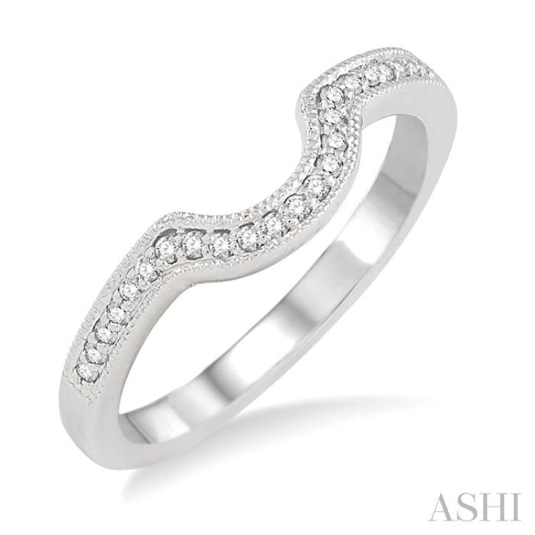 1/10 Ctw Round Cut Diamond Wedding Band in 14K White Gold 1/10 Ctw Round Cut Diamond Wedding Band in 14K White Gold