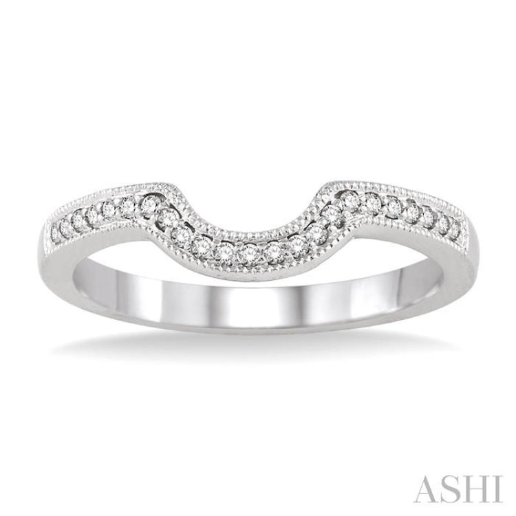 1/10 Ctw Round Cut Diamond Wedding Band in 14K White Gold 1/10 Ctw Round Cut Diamond Wedding Band in 14K White Gold