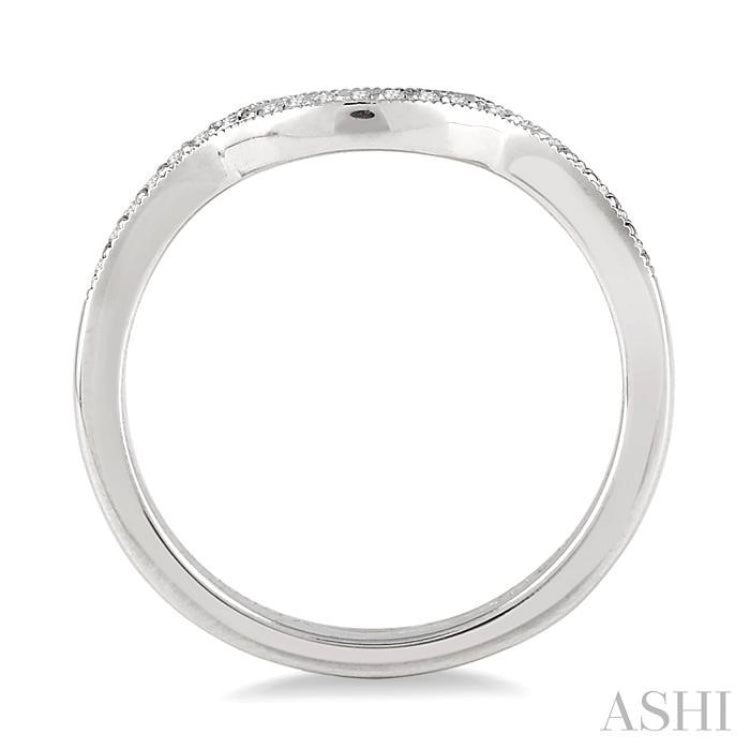 1/10 Ctw Round Cut Diamond Wedding Band in 14K White Gold 1/10 Ctw Round Cut Diamond Wedding Band in 14K White Gold