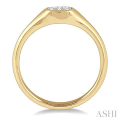 1/4 Ctw Cushion Shape Lovebright Diamond Ring in 14K Yellow and White Gold 1/4 Ctw Cushion Shape Lovebright Diamond Ring in 14K Yellow and White Gold