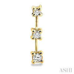 1/4 ctw Round Cut Diamond Earrings in 14K Yellow Gold 1/4 ctw Round Cut Diamond Earrings in 14K Yellow Gold