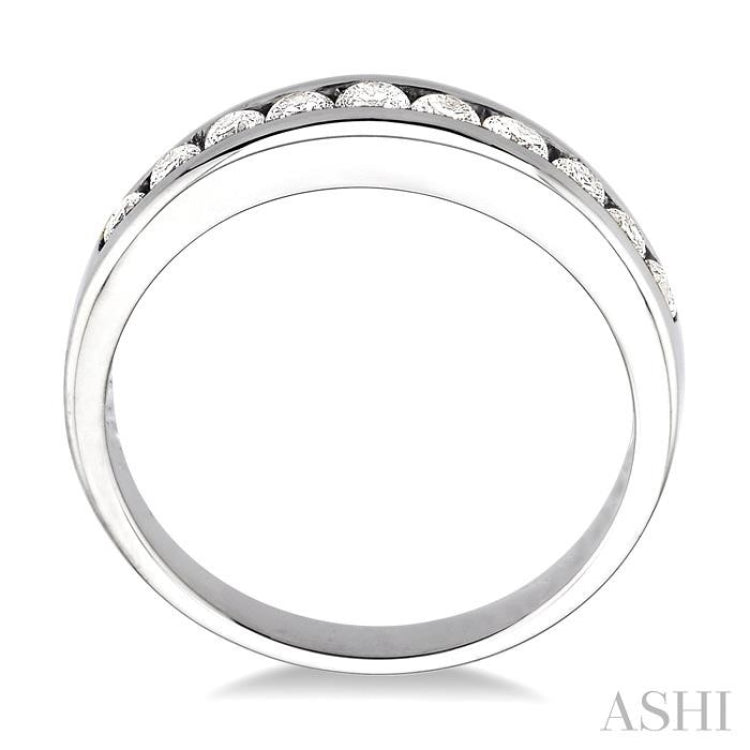 1/2 Ctw Channel Set Round Cut Diamond Band in 14K White Gold 1/2 Ctw Channel Set Round Cut Diamond Band in 14K White Gold