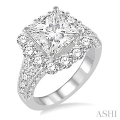 2 Ctw Round Cut Diamond Semi-Mount Engagement Ring in 14K White Gold 2 Ctw Round Cut Diamond Semi-Mount Engagement Ring in 14K White Gold