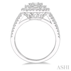 1 1/4 Ctw Baguette & Round Cut Fusion Diamond Ring in 14K White Gold 1 1/4 Ctw Baguette & Round Cut Fusion Diamond Ring in 14K White Gold