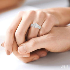 3/4 Ctw Diamond Wedding Set with 5/8 Ctw Lovebright Round Cut Engagement Ring and 1/10 Ctw Wedding Band in 14K White Gold 3/4 Ctw Diamond Wedding Set with 5/8 Ctw Lovebright Round Cut Engagement Ring and 1/10 Ctw Wedding Band in 14K White Gold