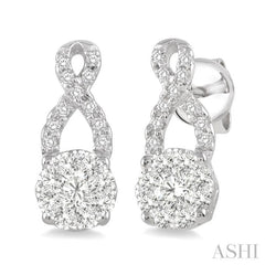 1/2 Ctw Lovebright Round Cut Diamond Earrings in 14K White Gold 1/2 Ctw Lovebright Round Cut Diamond Earrings in 14K White Gold