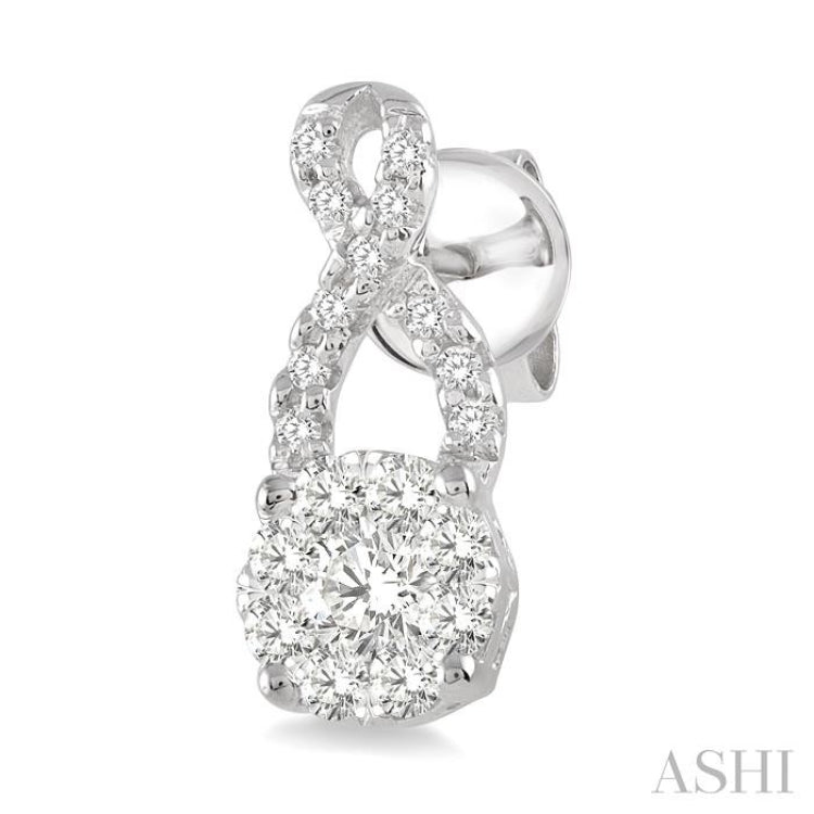 1/2 Ctw Lovebright Round Cut Diamond Earrings in 14K White Gold 1/2 Ctw Lovebright Round Cut Diamond Earrings in 14K White Gold