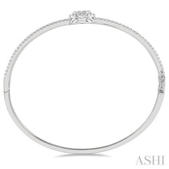 1 Ctw Oval Shape Round Cut Diamond Lovebright Stackable Bangle in 14K White Gold 1 Ctw Oval Shape Round Cut Diamond Lovebright Stackable Bangle in 14K White Gold