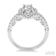 3/8 Ctw Diamond Semi-Mount Engagement Ring in 14K White Gold 3/8 Ctw Diamond Semi-Mount Engagement Ring in 14K White Gold