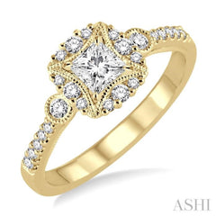 1/4 Ctw Diamond Semi-mount Engagement Ring in 14K Yellow Gold 1/4 Ctw Diamond Semi-mount Engagement Ring in 14K Yellow Gold