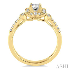 1/4 Ctw Diamond Semi-mount Engagement Ring in 14K Yellow Gold 1/4 Ctw Diamond Semi-mount Engagement Ring in 14K Yellow Gold