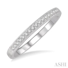 1/8 Ctw Round Cut Diamond Wedding Band in 14K White Gold 1/8 Ctw Round Cut Diamond Wedding Band in 14K White Gold