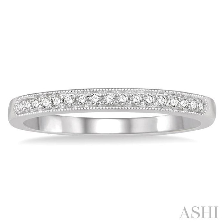 1/8 Ctw Round Cut Diamond Wedding Band in 14K White Gold 1/8 Ctw Round Cut Diamond Wedding Band in 14K White Gold