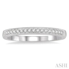 1/8 Ctw Round Cut Diamond Wedding Band in 14K White Gold 1/8 Ctw Round Cut Diamond Wedding Band in 14K White Gold