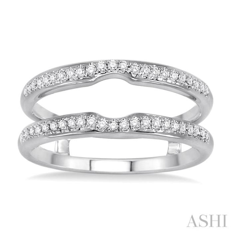 1/5 Ctw Round Cut Diamond Insert Ring in 14K White Gold 1/5 Ctw Round Cut Diamond Insert Ring in 14K White Gold