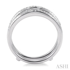 1/5 Ctw Round Cut Diamond Insert Ring in 14K White Gold 1/5 Ctw Round Cut Diamond Insert Ring in 14K White Gold