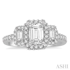 5/8 Ctw Diamond Semi-mount Engagement Ring in 14K White Gold 5/8 Ctw Diamond Semi-mount Engagement Ring in 14K White Gold