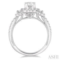 5/8 Ctw Diamond Semi-mount Engagement Ring in 14K White Gold 5/8 Ctw Diamond Semi-mount Engagement Ring in 14K White Gold