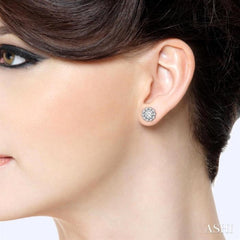 2 Ctw Round Cut Diamond Earring Jacket in 14K White Gold 2 Ctw Round Cut Diamond Earring Jacket in 14K White Gold