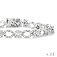 3 1/3 Ctw Lovebright Round Cut Diamond Bracelet in 14K White Gold 3 1/3 Ctw Lovebright Round Cut Diamond Bracelet in 14K White Gold